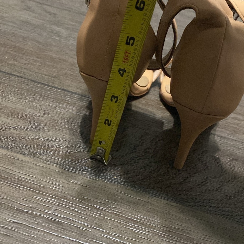 NWT BURJU Zoe True Nude shade 3 Classic Strappy Heeled Sandals | size 7 - Picture 5 of 11